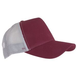 Beechfield Mens Half Mesh Trucker Cap/Headwear (Pack of 2) / Burgundy/ Light Gre